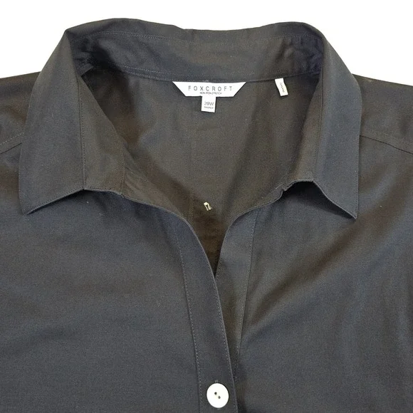 Foxcroft Wrinkle Free Button Up Shirt Womens 20 3/4 Sleeve Office Mature Staple - Picture 2 of 9